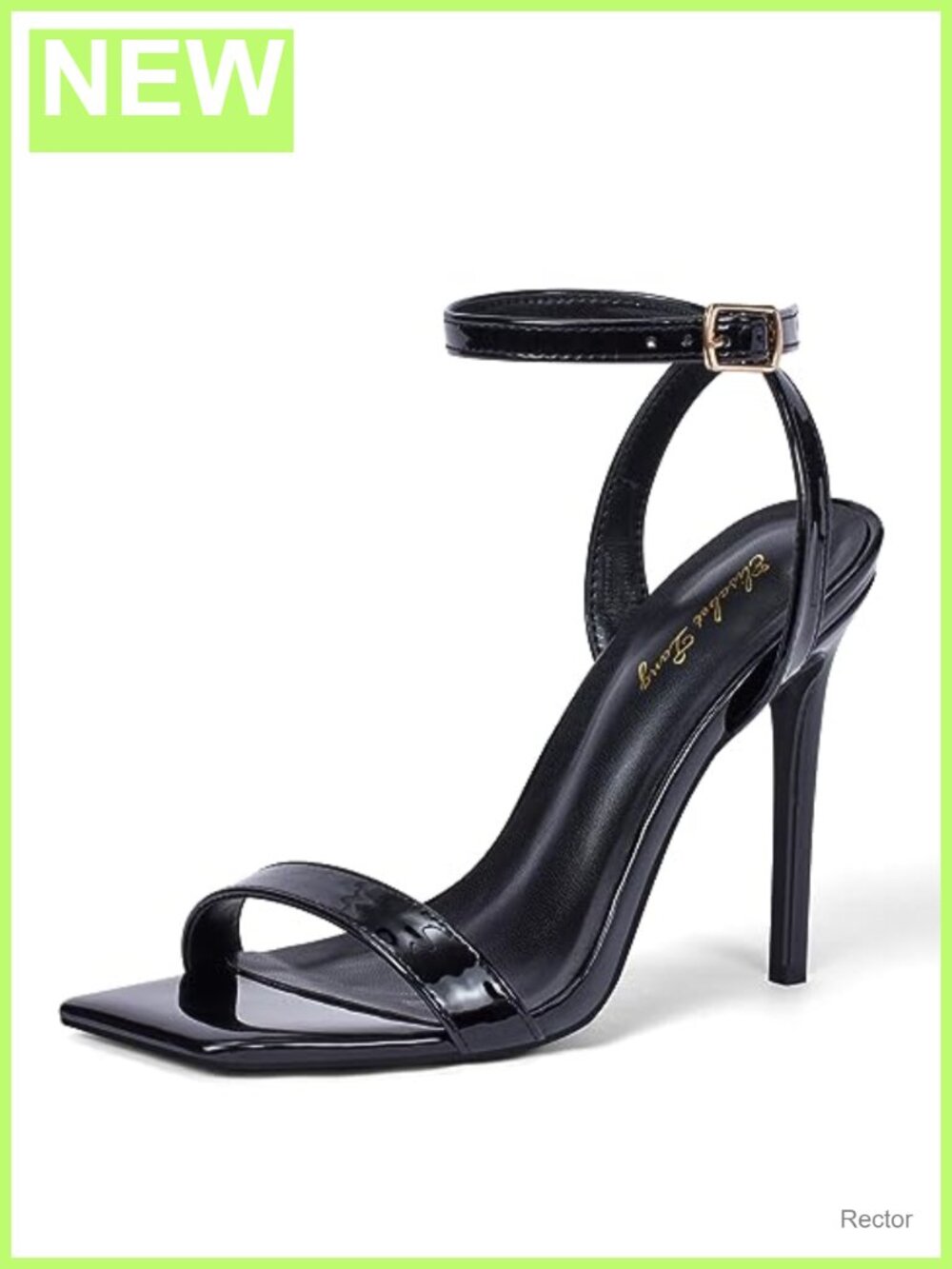 Stiletto Heels Ankle Strap Open Square Toe Heeled Sandals Strappy Dress High